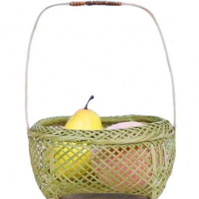 手提竹编篮小竹篮编织采摘菜篮子鸡蛋竹筐藤编迷你竹篓把手竹制品