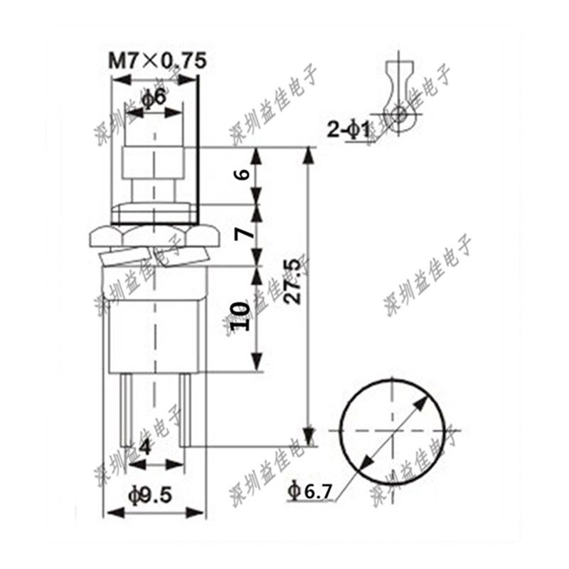 台湾进口PB05B/PBS-110小型复位开关6MM 7MM按钮最小按钮复位,工业油品/胶粘/化学/实验室用品,实验室漏斗,淘宝优惠券,粉丝福利购,淘宝优惠卷