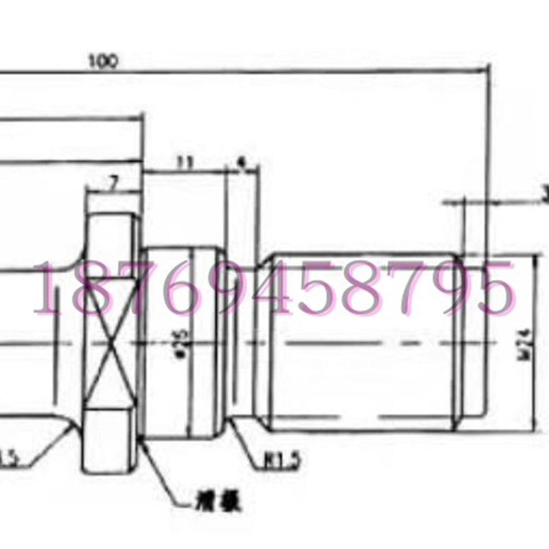 昆机专用21092A拉钉总长100mm拉头直径25mm螺纹M24,定位外圆25/26,珠宝/钻石/翡翠,翡翠裸石/蛋面,淘宝优惠券,粉丝福利购,淘宝优惠卷