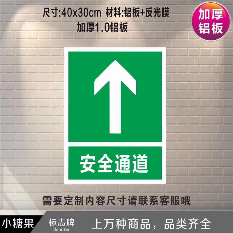 紧急疏散集合点指示牌应急疏散方向标牌逃生方向标识牌紧急提示牌