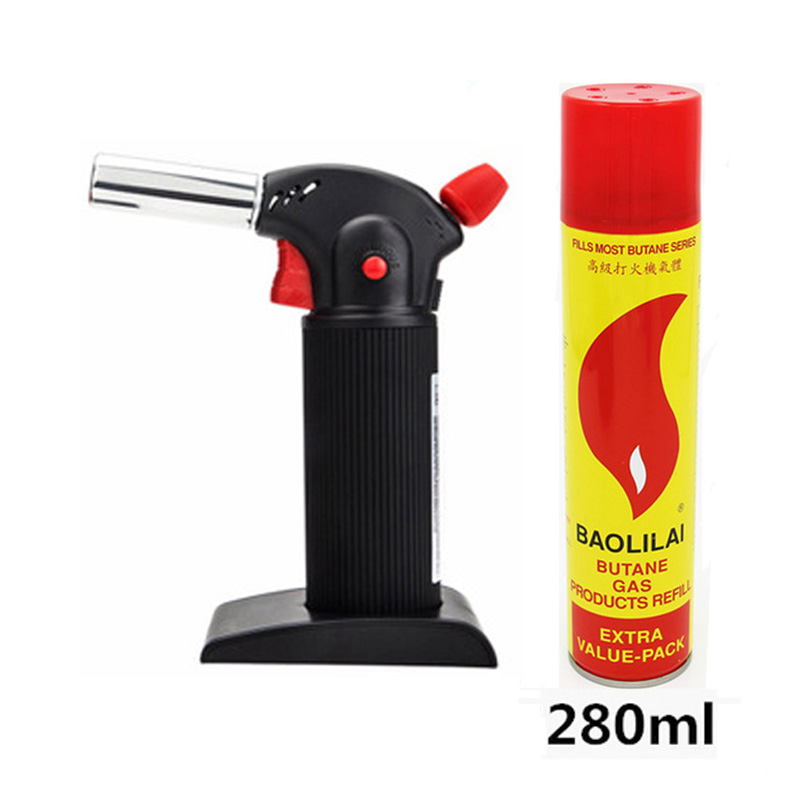 户外野营烧炭气焊枪点火器厨房瓦斯E喷灯烹饪便携喷火枪丁烷喷枪