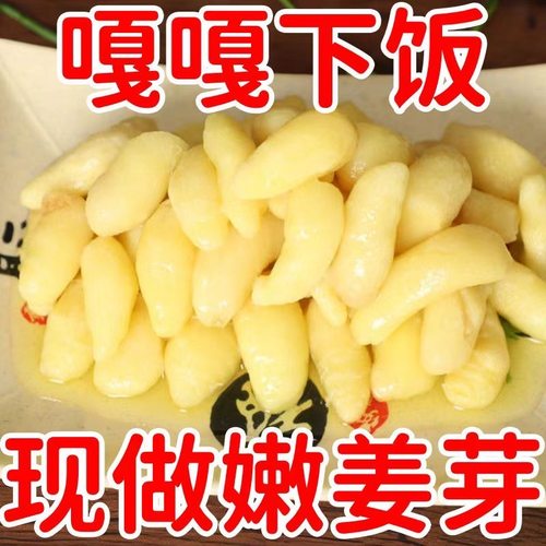 山东特产嫩姜芽枸杞酱倒缸酸甜脆姜牙咸菜糖醋泡菜正宗泡姜芽
