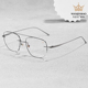 万金宝双梁无框眼镜飞行员近视眼镜轻奢定制超轻眼镜男款 WR2021M