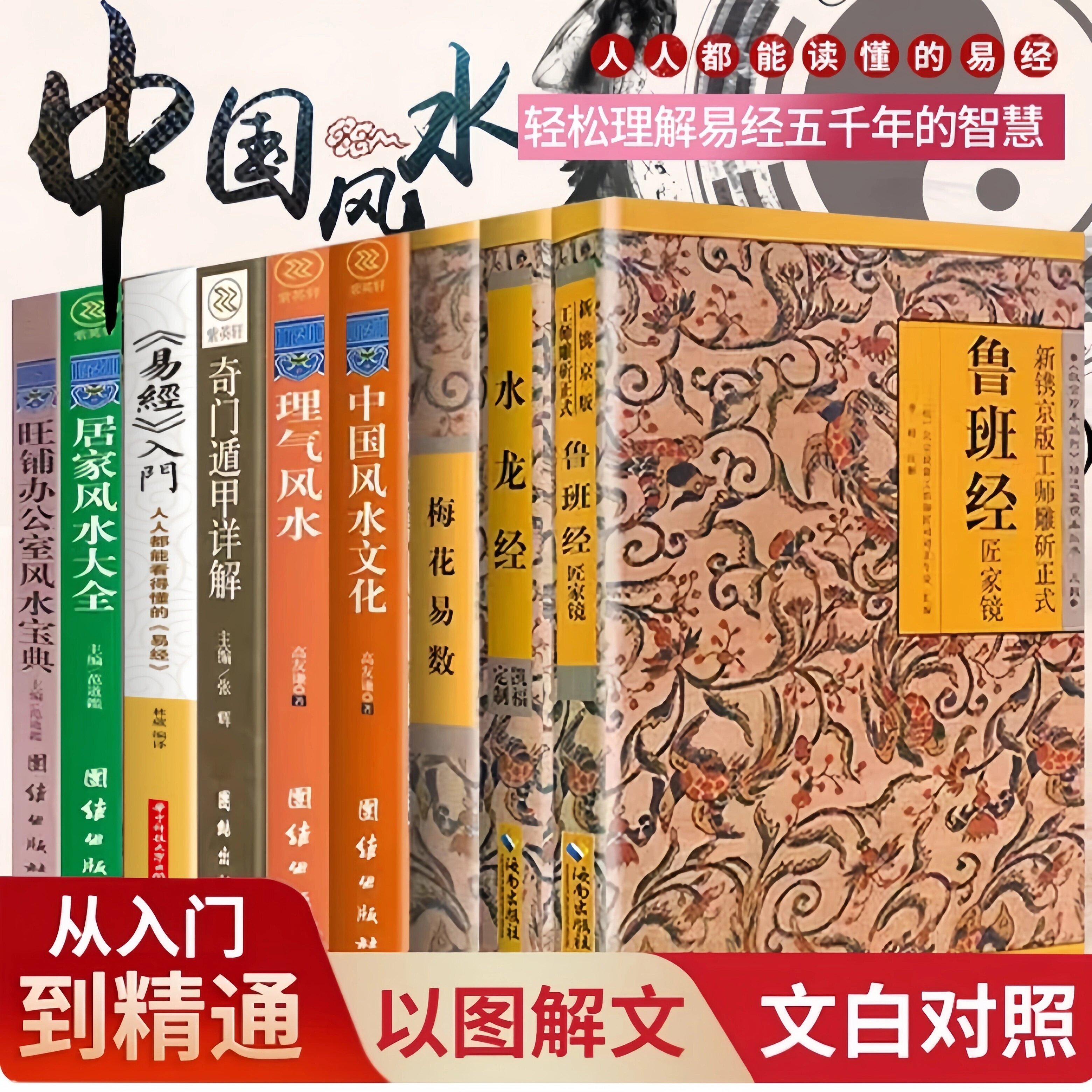 全9册 鲁班经+水龙经+梅花易数 新镌京版工师雕斫正式匠家镜全集 故宫珍本丛刊精选整理本丛书中国古代建筑法度与风水择吉经典正版