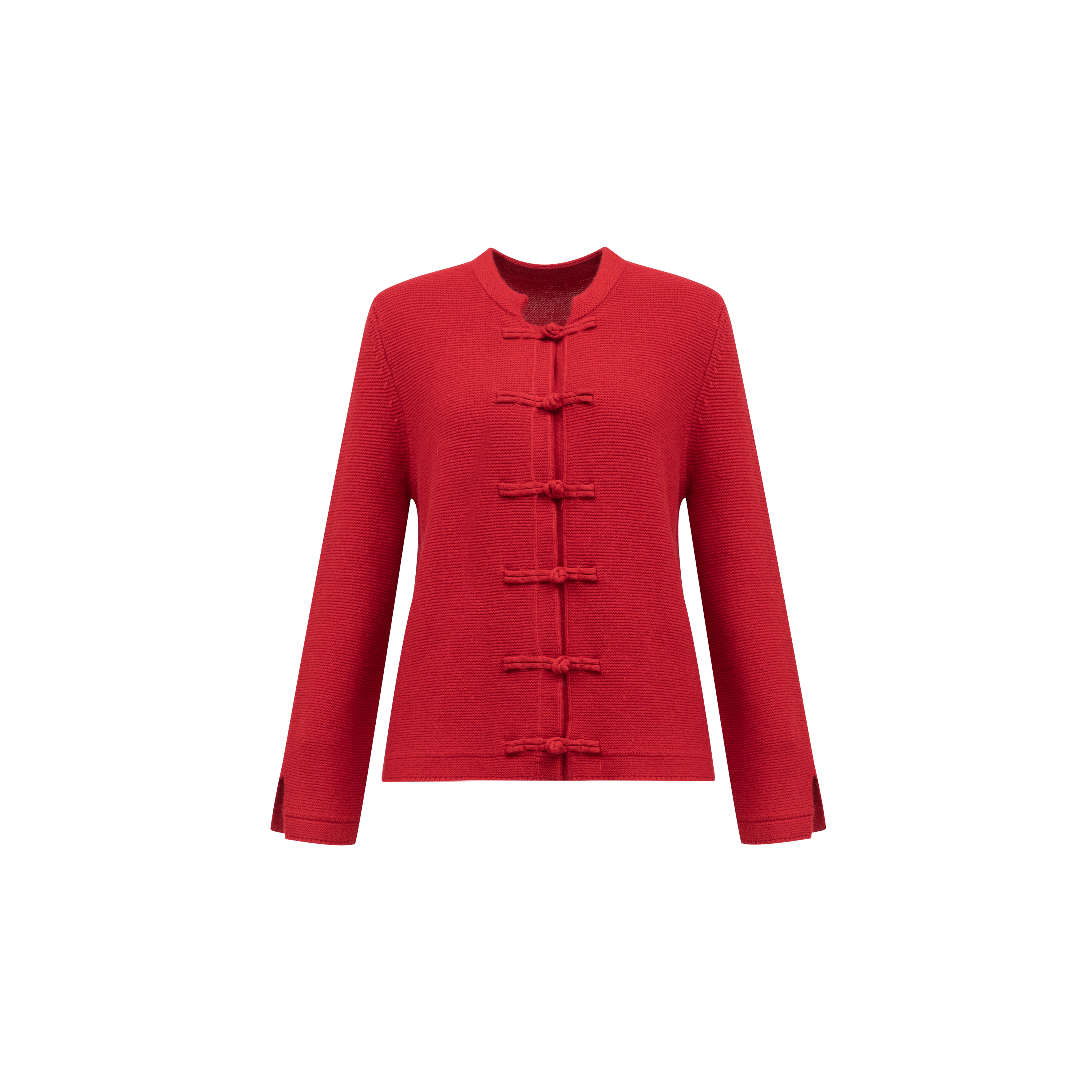 【新年战衣新中式盘扣羊绒衫】30羊绒70羊毛袖子开叉开衫