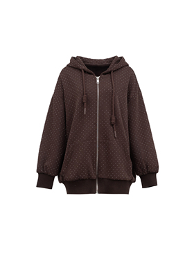 满钻星河连帽美拉德色系加厚保暖外套W23FW1003