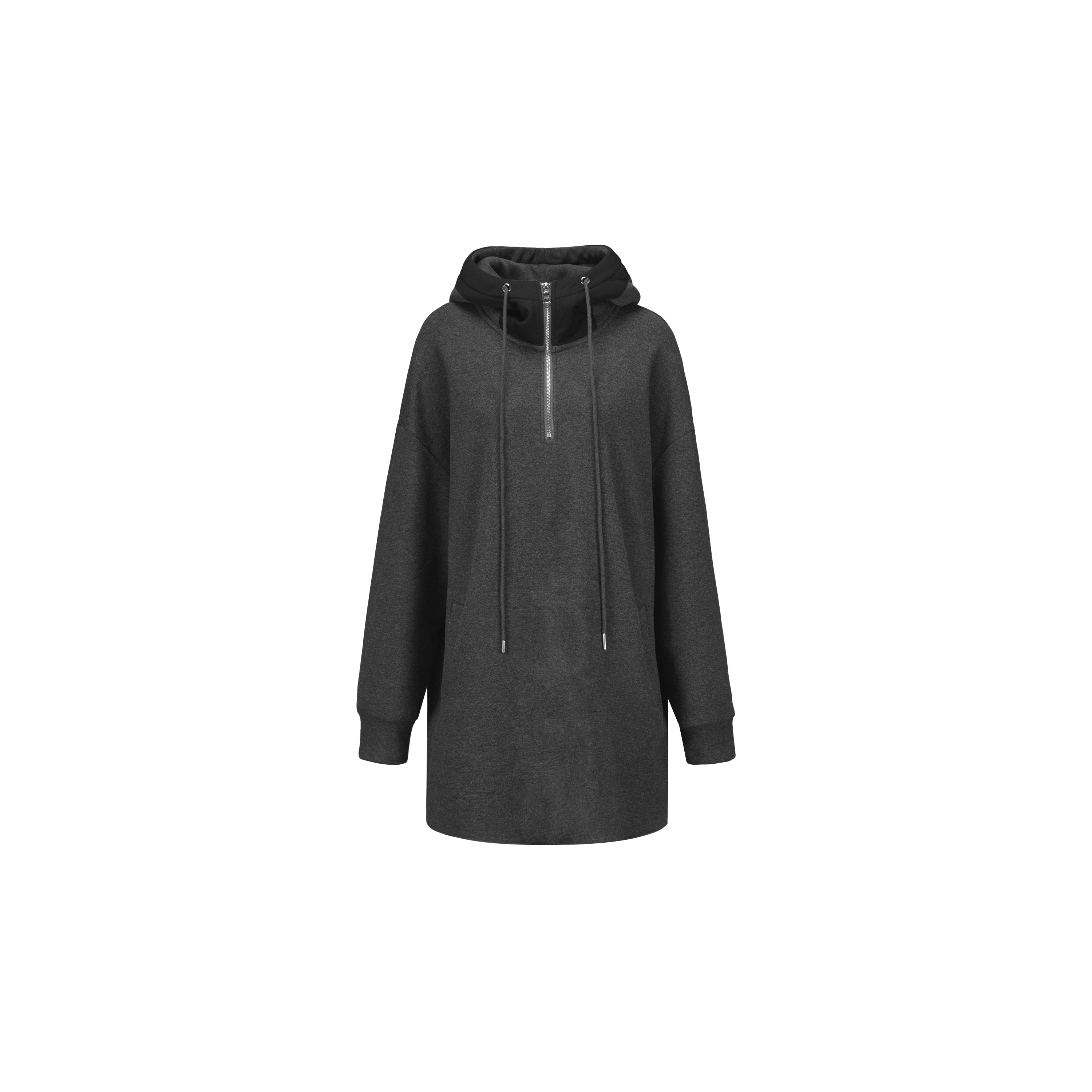 【森系半拉链连帽卫衣】宽松舒适自发热保暖半开襟外套