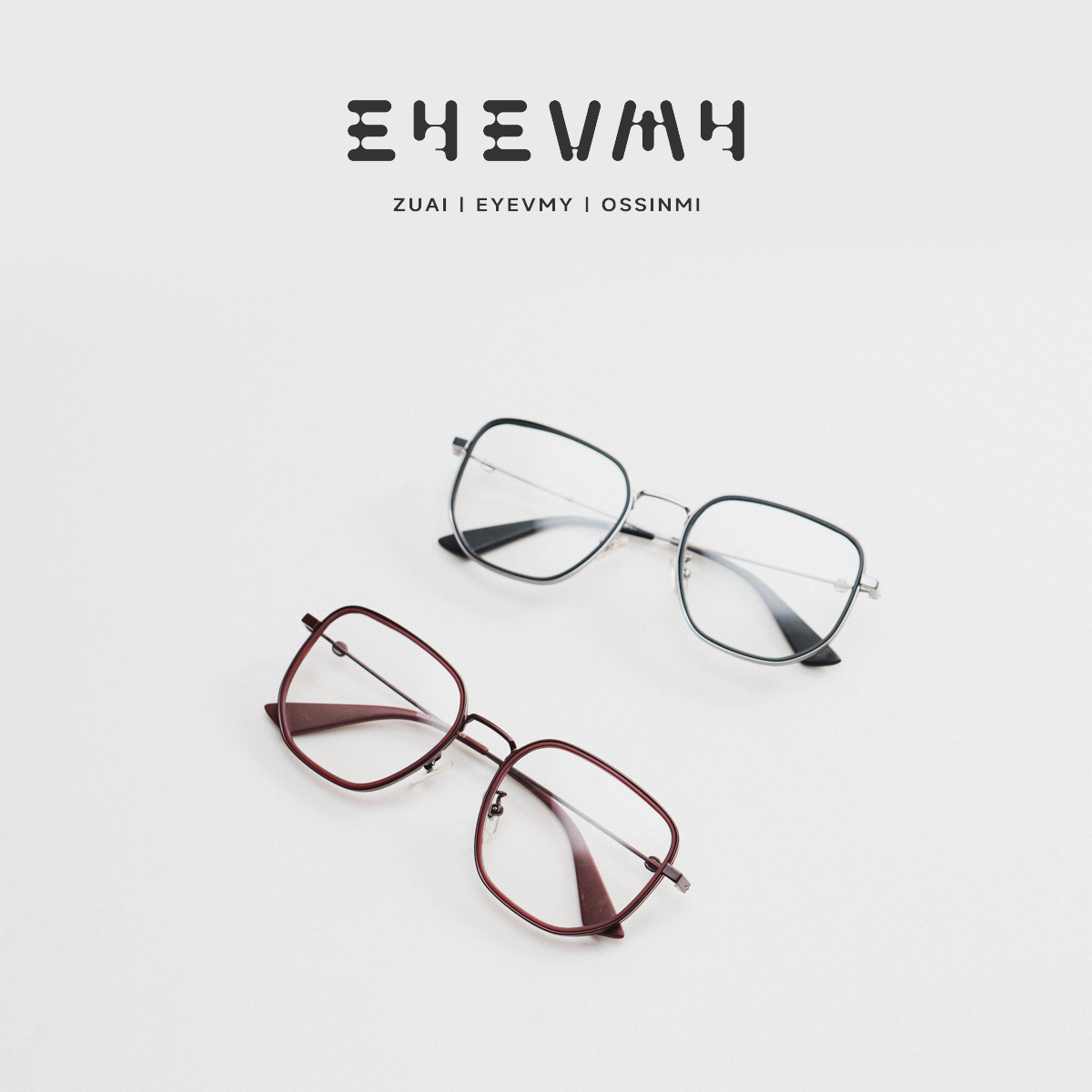 【安哥拉红素颜眼镜】复古框大脸显小防蓝光镜