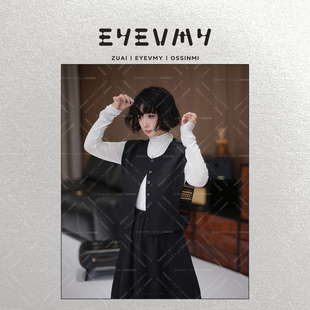 背心式 高级感排扣水溶蕾丝短款 马甲WT5TQYQ013 轻复古马甲