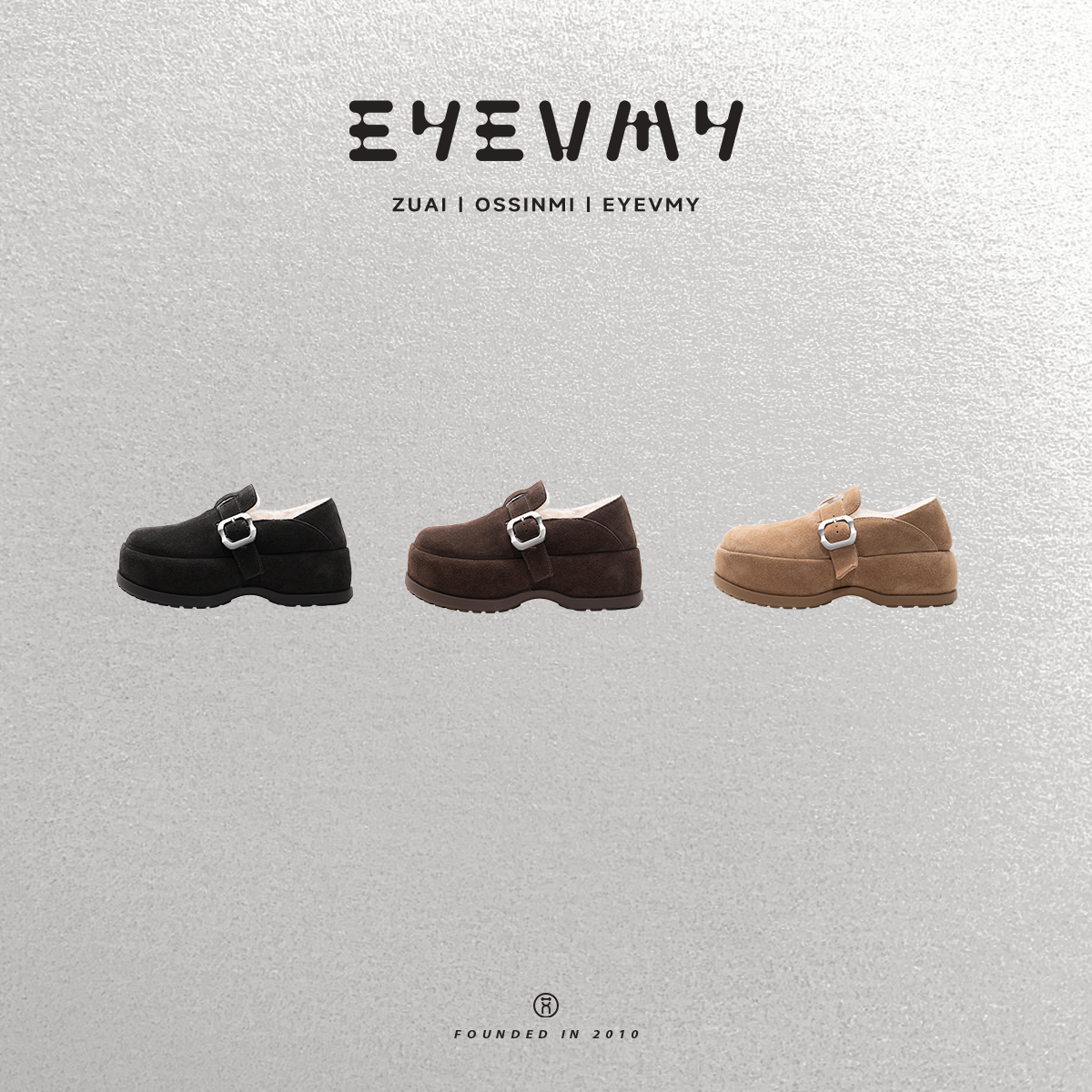 【羊毛勃肯鞋】高丝光牛反绒全羊毛里一脚蹬卡扣休闲鞋ST51WK060