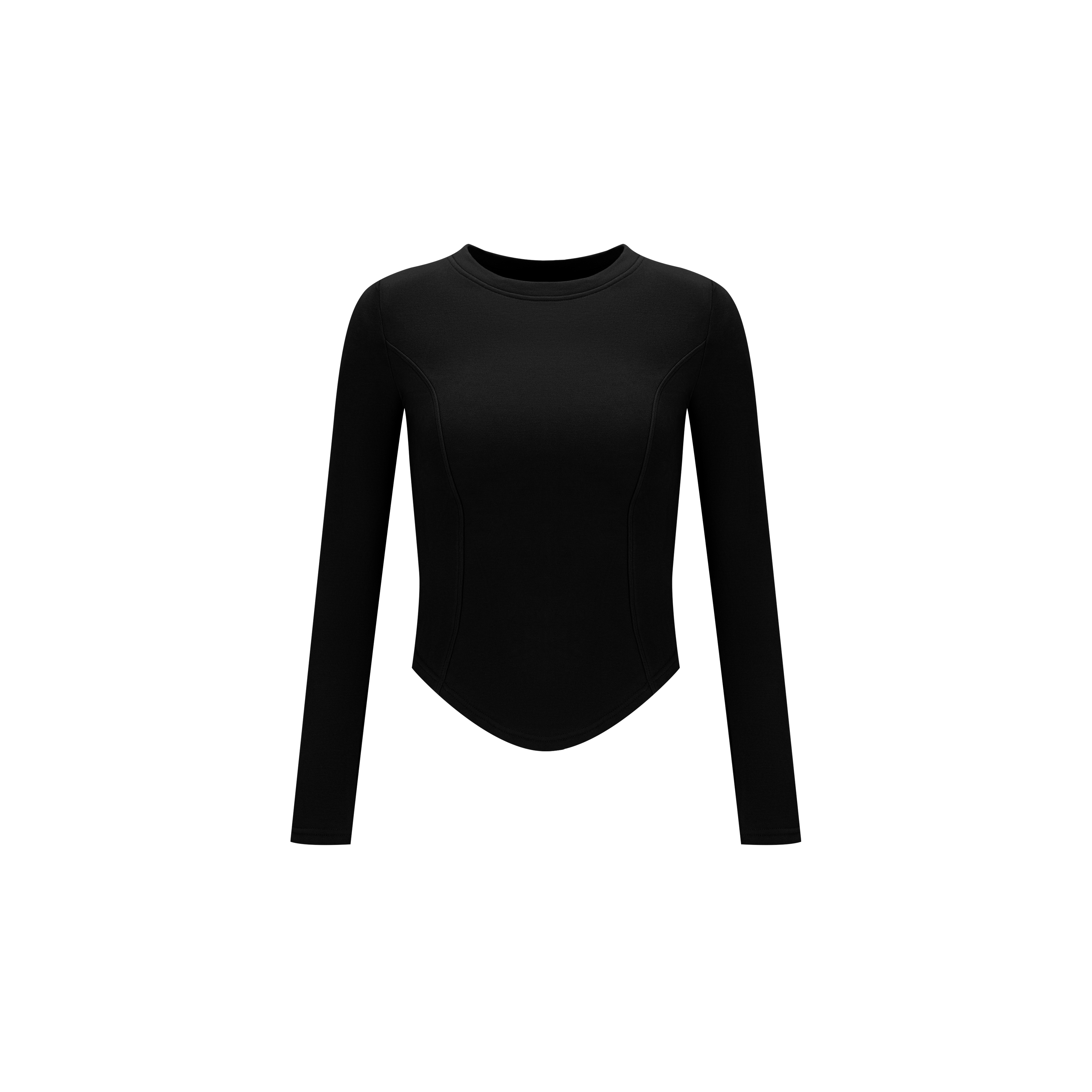 【玻尿酸德绒加厚水面膜T】莱赛尔收腰圆领长袖打底衫WT54AYQ222