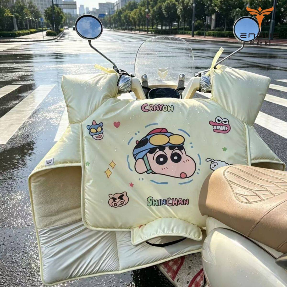 【英格威】钢化膜卡通挡风被冬季电动车挡风被