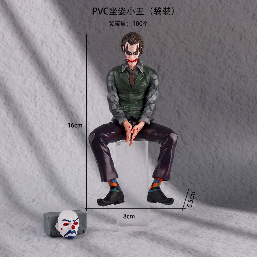 跨境新品小丑摆件 希斯莱杰 电影雕像车载跨境爆款美漫joker角色