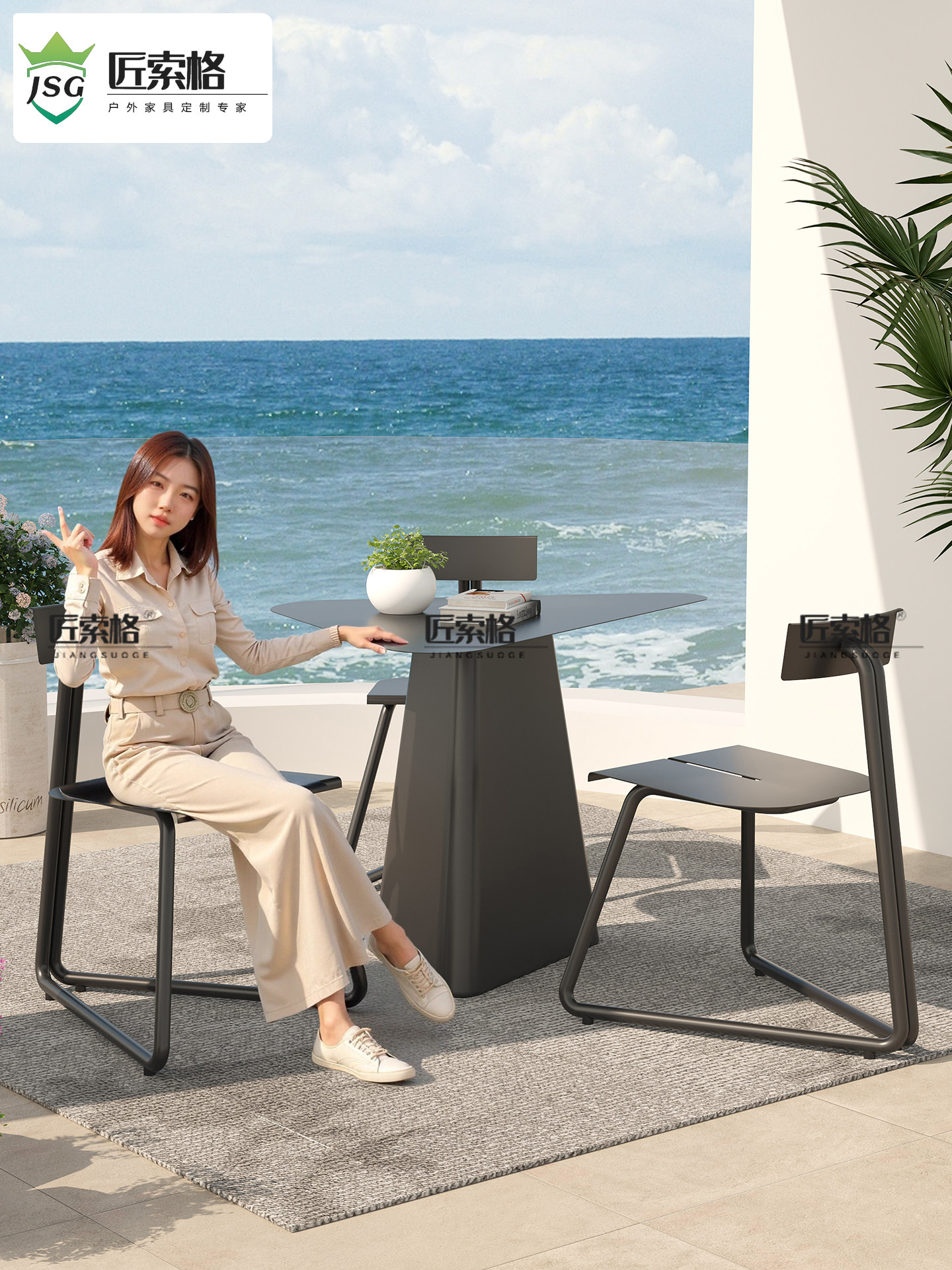 户外桌椅两椅一桌庭院阳台花园藤编藤椅露台休闲外摆餐厅桌椅组合