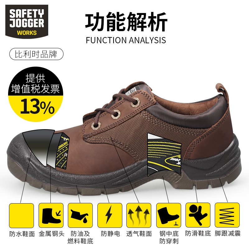 鞍琸宜劳保鞋透气轻便防砸防刺穿防静电防滑耐磨四季款工作安全鞋