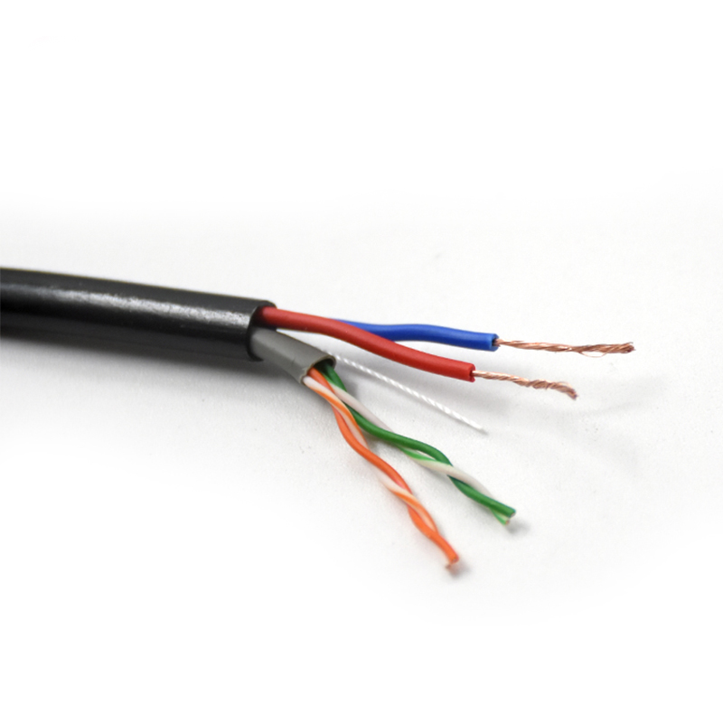 监控网线综合线4芯网线带电源一体线室外无氧铜监控网络复合线