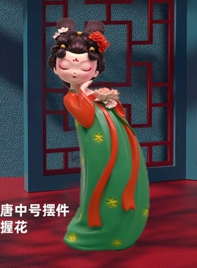 忆汉唐国潮中国古风客厅装饰汉唐朝代仕水果大号托盘家居中号摆件