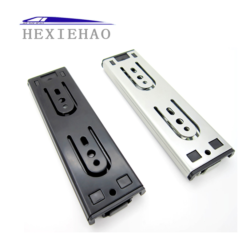 超短三节静音滚珠导轨橱柜抽屉轨道6寸8寸抽屉滑轨三折滑道150mm