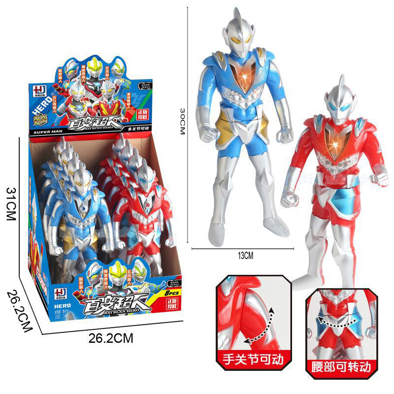 新款正版授权发光发声百变超人