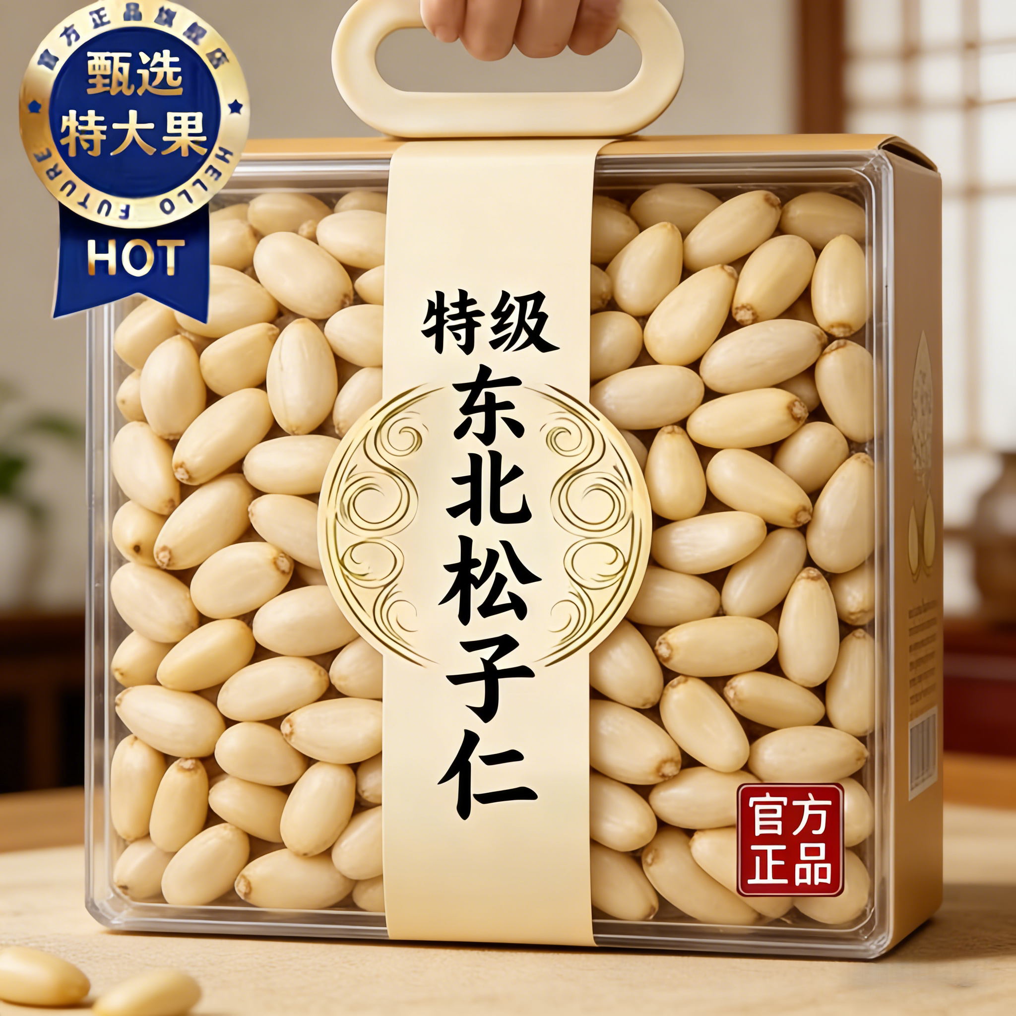 农科院东北松子仁2025新货长白山官方旗舰店年货正品熟生特级特大