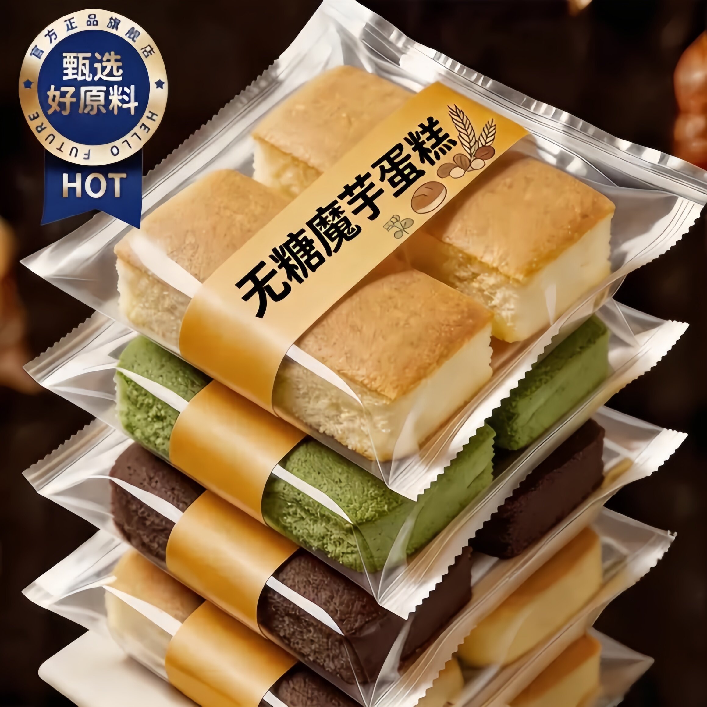 魔芋蛋糕0减低脂肪卡无糖精热量