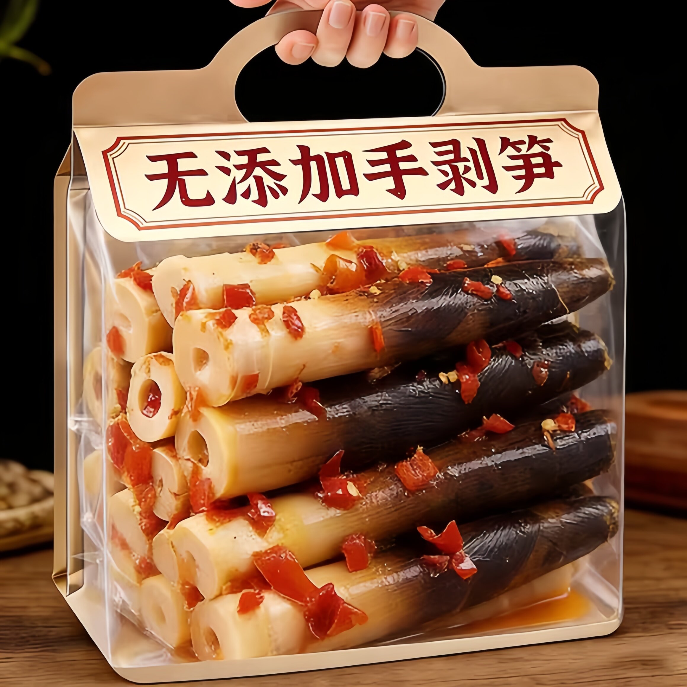 手剥笋开袋即食官方旗舰店无添加老汤泡椒味新鲜笋尖解馋小零食
