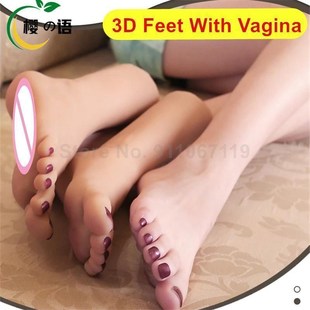 Feet Silicone Fake Foot Soft Model Female Lifelike Vagina