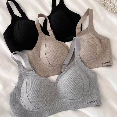 秋冬无钢圈软支撑文胸罩收副乳防外扩上托内衣女小胸聚拢无痕6639