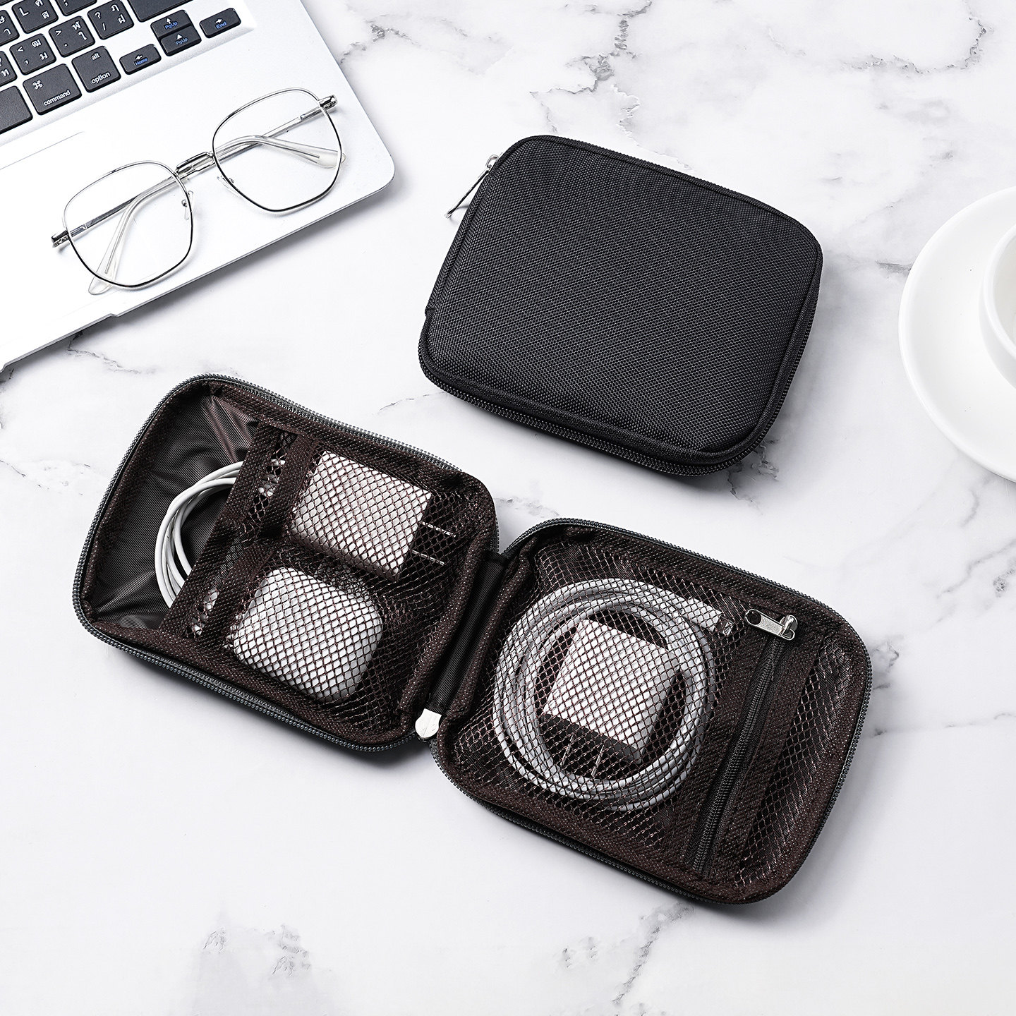 耳机充电宝收纳包数据线手机数码充电器插头保护盒多功能便携旅行