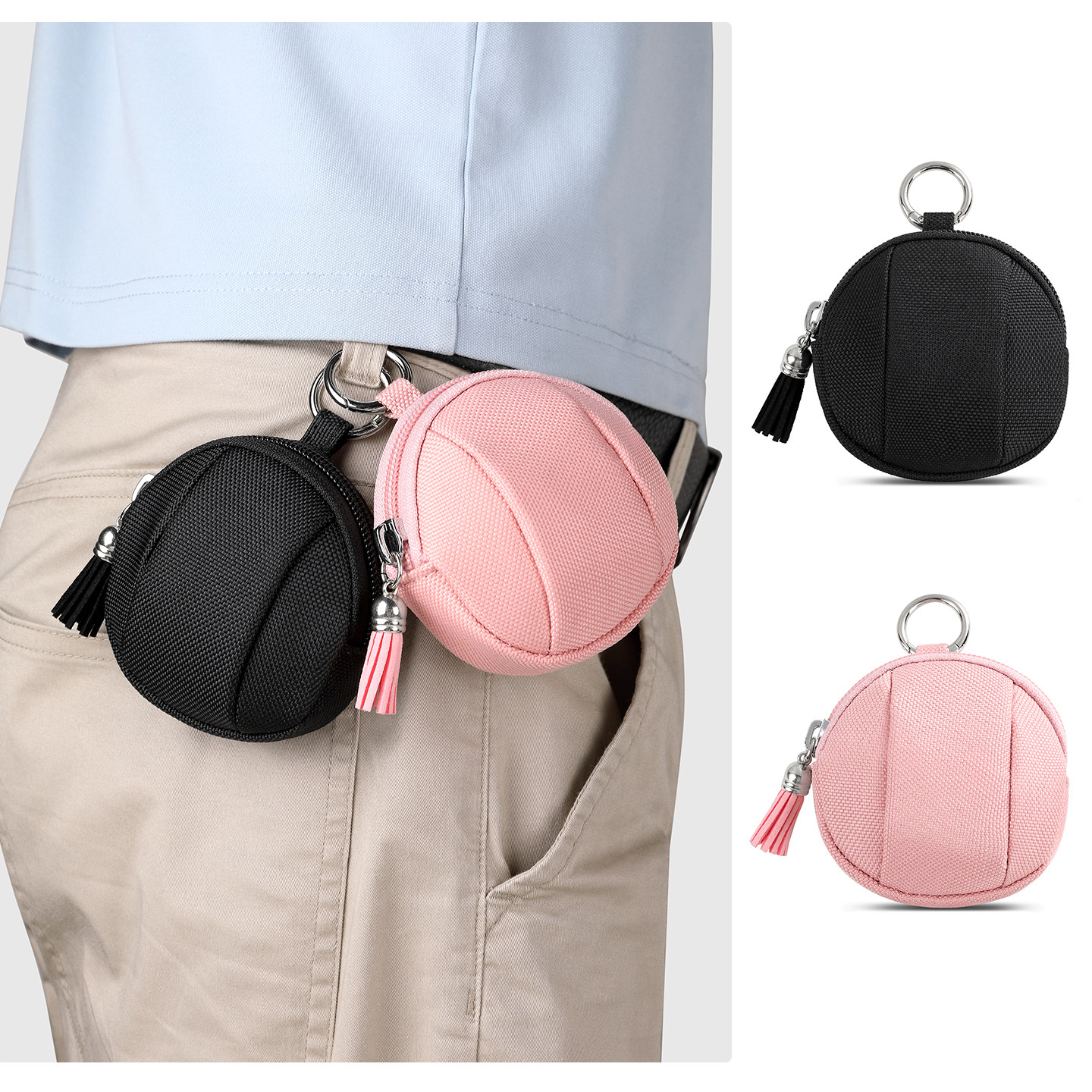 简约户外腰挂零钱包钥匙包随身迷你便携多功能硬币包耳机收纳包