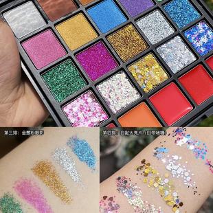 儿童节幼儿园舞台妆眼影盘彩妆专用亮片闪粉元旦表演出无毒化妆品