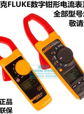 美国福禄克F302+钳形电流表FLUKE312钳形表F319 7交直流钳表F376+
