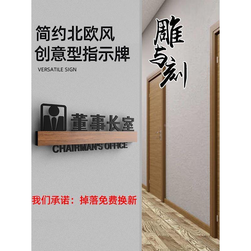 办公室高档门牌订制科室牌总经理会议室直播间门牌禁止吸烟指示牌