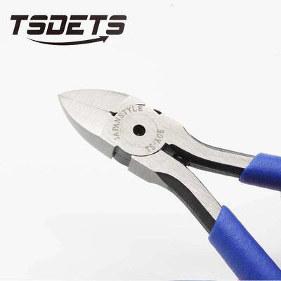 TSDETS 铬钒钢日式薄刀塑料水口钳 迷你钳子TS-A05 5寸电子斜咀钳