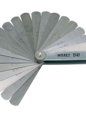 德国哈蔡特HAZET 2147塞尺20件间隙片厚薄规测微片0.05-1mm原装