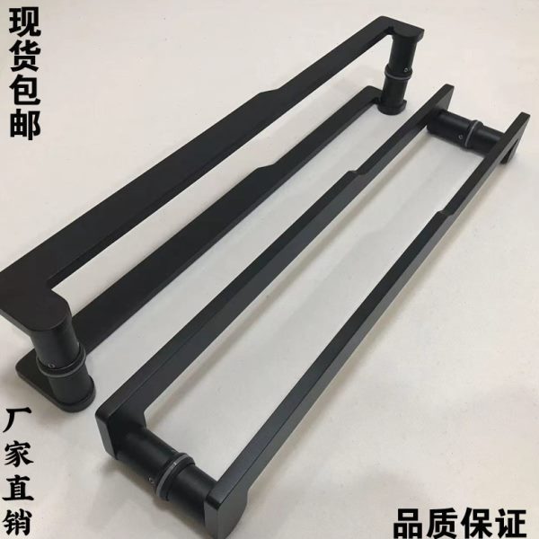有无框玻璃门拉手大门把手中式木门大扶手现代豪华大门拉手黑现货