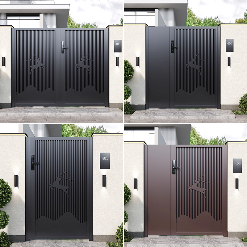 铝合金庭院大门户外铁艺别墅农村自建房大门铝艺花园院子双开大门