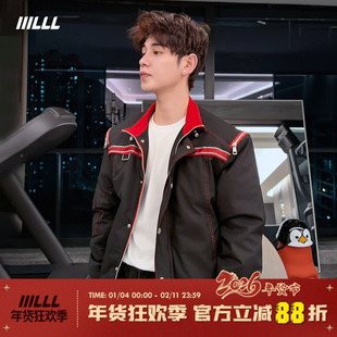 IIILLL童锦程棉衣外套男冬季加厚保暖美式机能风短款立领夹克棉服