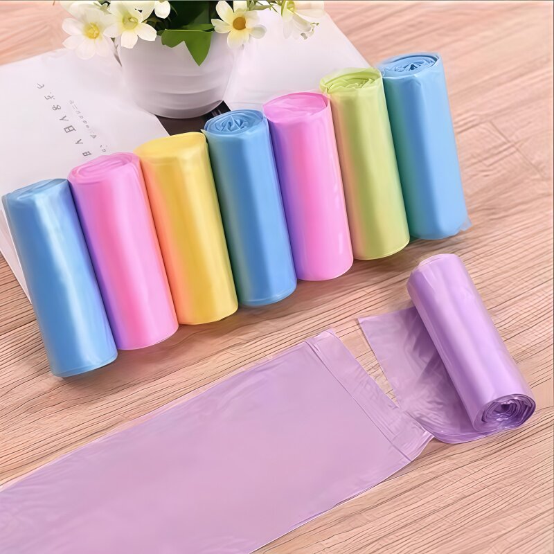 2丝结实耐用塑料袋平口垃圾袋无抽绳垃圾袋家用平口加厚20只装