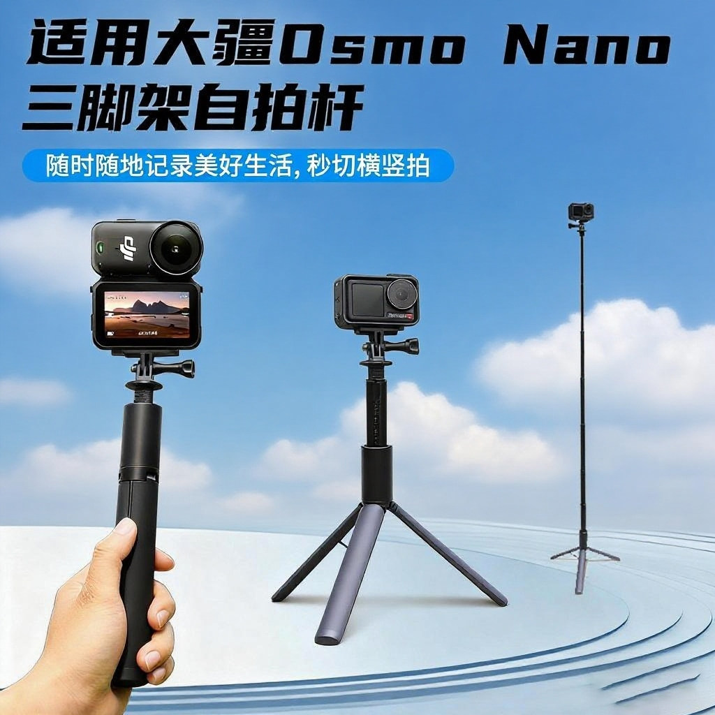 适用大疆OsmoNano自拍杆三脚架