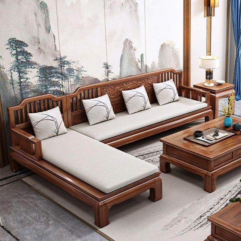 金花梨木实木新中式沙发现代客厅全套红木茶几方几电视柜贵妃家具