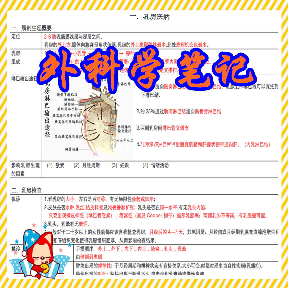 外科学笔记pdf 142页 适合期末考试、考研、规培、考执业、考编