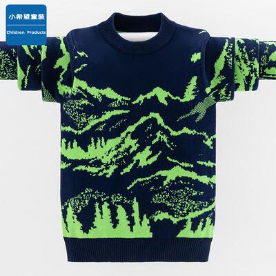 男童中大童针织衫套头毛衣