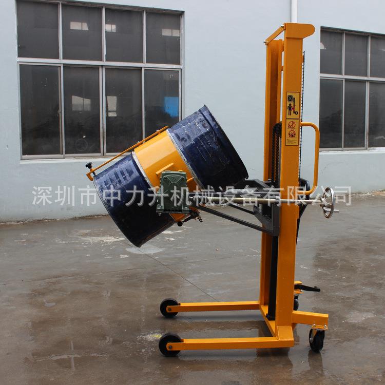 手动油桶堆高车手推油桶翻转车DA400A油桶升高车