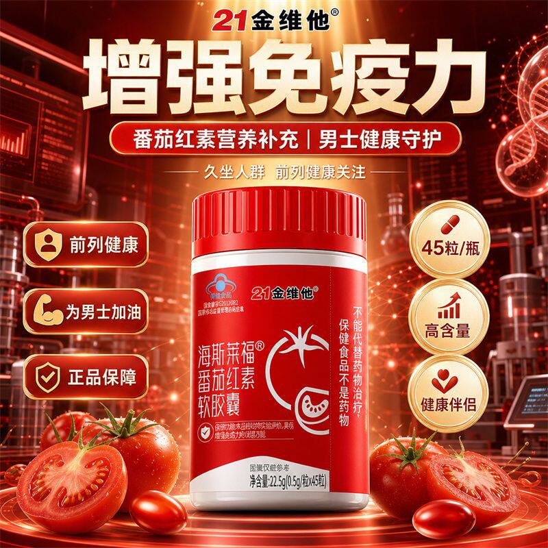 21金维他番茄红素软胶囊45粒/瓶成人植萃提取萃取