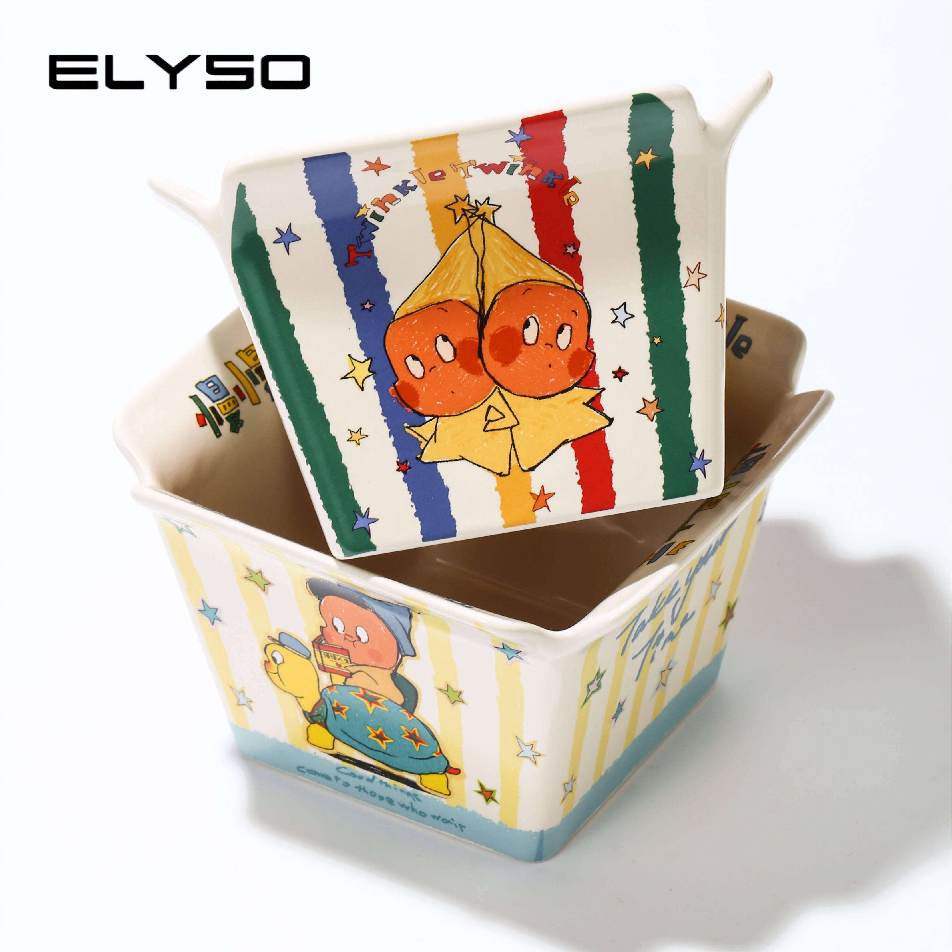 星星人餐具泡面碗陶瓷水果沙拉碗酸奶碗可爱爆米花薯条儿童零食碗,餐饮具,碗,淘宝优惠券,粉丝福利购,淘宝优惠卷