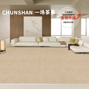 简约客厅地毯卧室床边地板u铺垫大面积全铺沙发茶几轻奢高级感地
