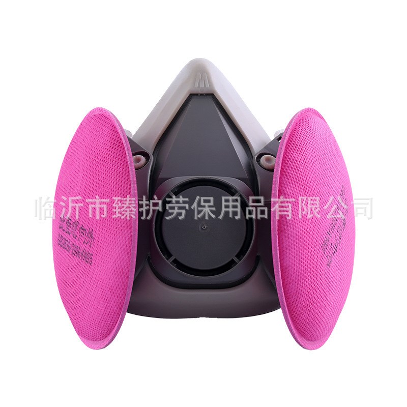 防尘面罩打磨装修开槽n粉尘配6200 2091同款KN95过滤棉口罩跨镜