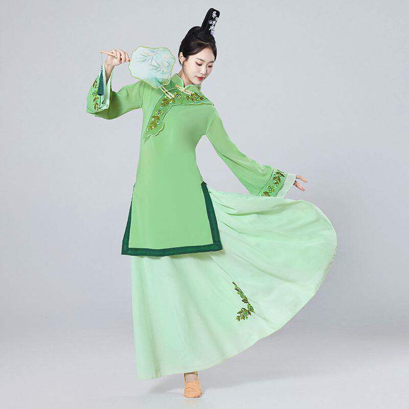 十三届桃李杯清风徐来舞蹈服刺绣古典舞飘逸演出服艺考练习表演服