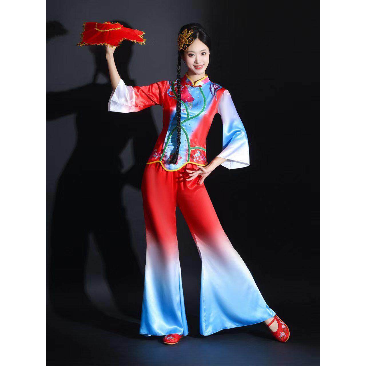 秧歌舞演出服装时尚广场跳舞秧歌服女2025新款胶州秧歌舞蹈服古典